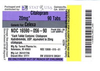 Citalopram 20 mg Label Image (Citalopram 20 mg Label)